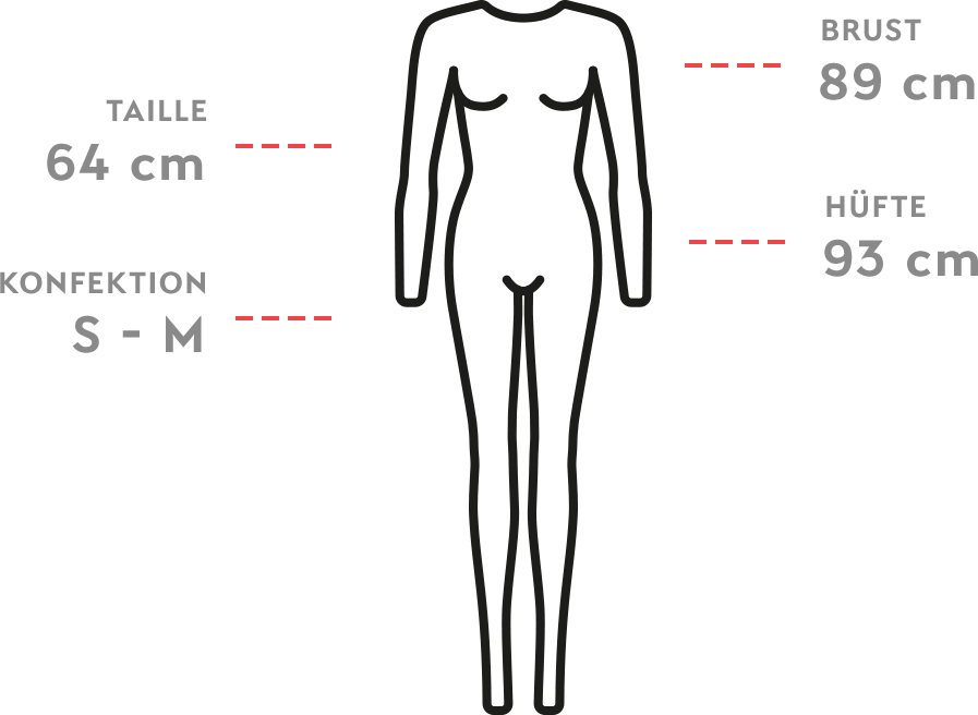 Frauenpuppe Maße
